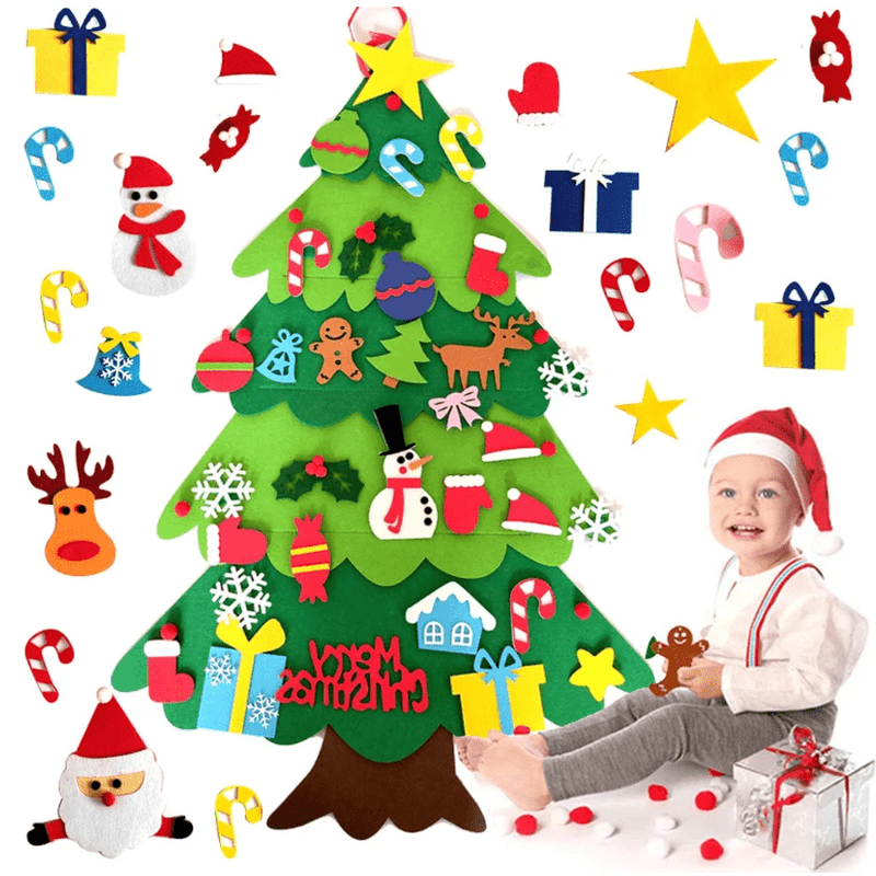 Montessori Felt Christmas Tree + Free Fairy Lights Teeny Pandas