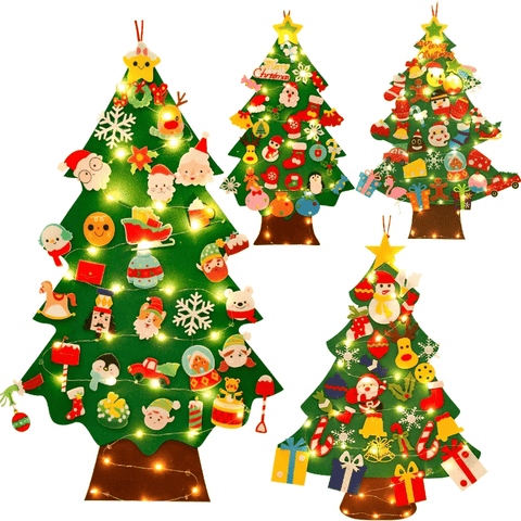 Montessori Felt Christmas Tree + Free Fairy Lights Teeny Pandas