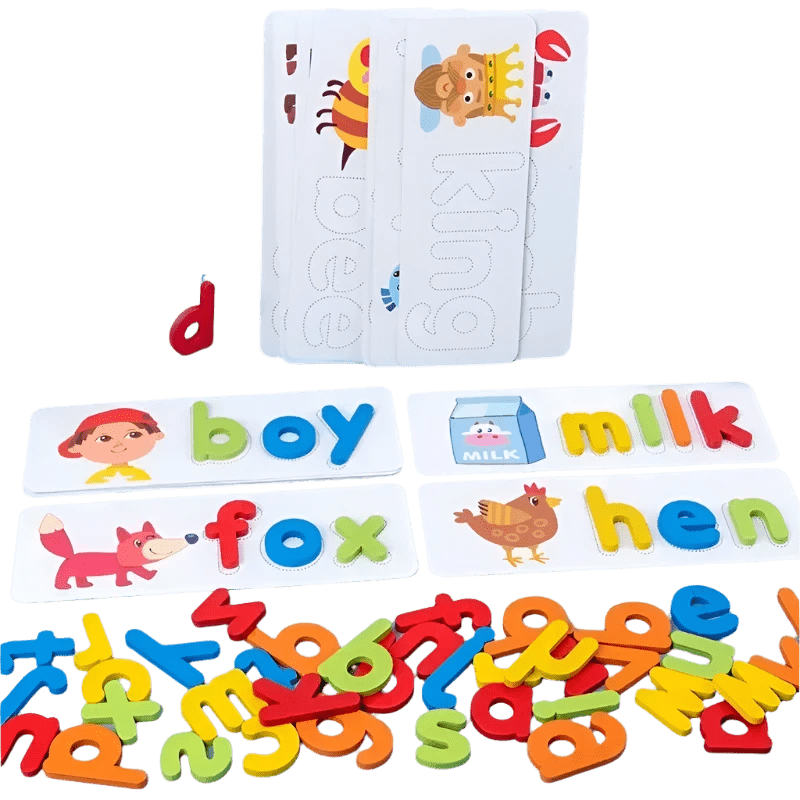 Montessori-Inspired Word Assembly Toy for Kids Teeny Pandas