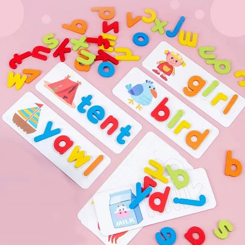 Montessori-Inspired Word Assembly Toy for Kids Teeny Pandas