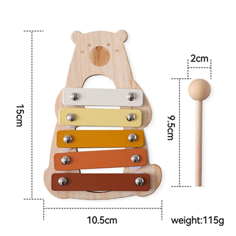 Montessori Wooden-Bear Xylophone Teeny Pandas