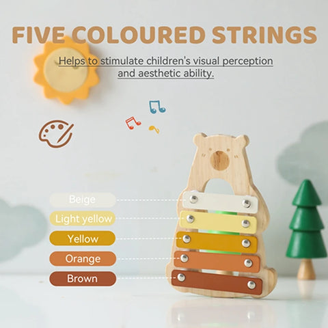 Montessori Wooden-Bear Xylophone Teeny Pandas