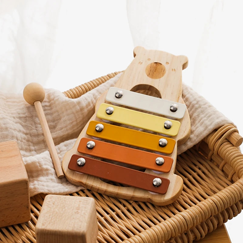 Montessori Wooden-Bear Xylophone Teeny Pandas