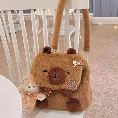 Adorable Capybara Plush Shoulder Bag for Kids - Cute and Stylish! Teeny Pandas