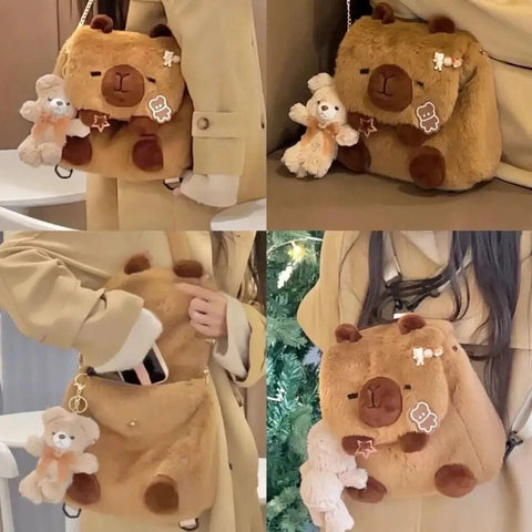 Adorable Capybara Plush Shoulder Bag for Kids - Cute and Stylish! Teeny Pandas