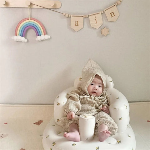 Inflatable Baby Sofa Seat with Safety Support - Designed for your Baby's Safety! Teeny Pandas