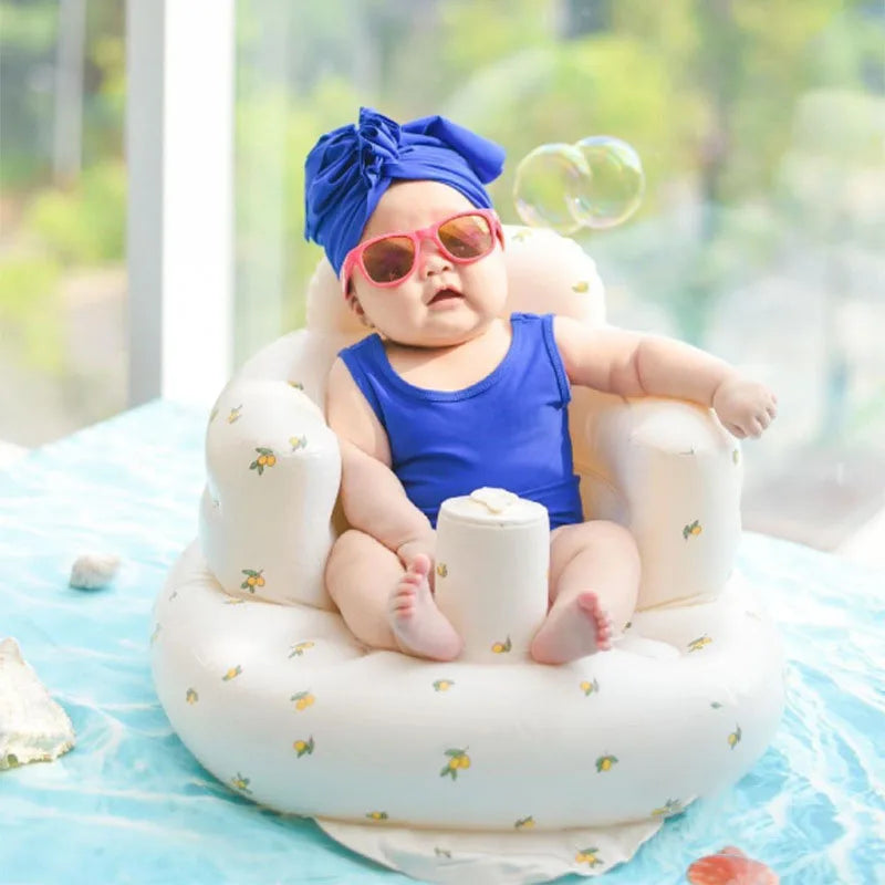 Inflatable Baby Sofa Seat with Safety Support - Designed for your Baby's Safety! Teeny Pandas
