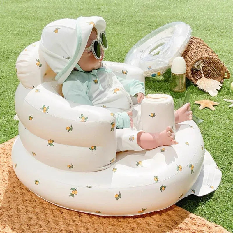 Inflatable Baby Sofa Seat with Safety Support - Designed for your Baby's Safety! Teeny Pandas