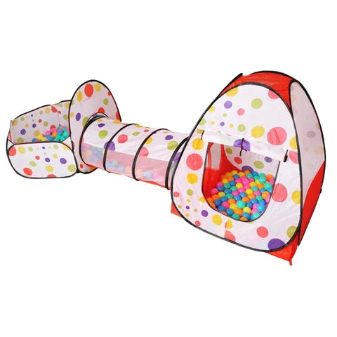 3 in 1 Baby Tent Playpen– Portable Kids Ball Pit, Crawling Tunnel, and Playground House