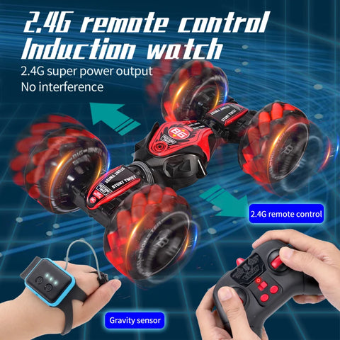 Heavy Duty RC Gesture Induction Stunt Car for Kids