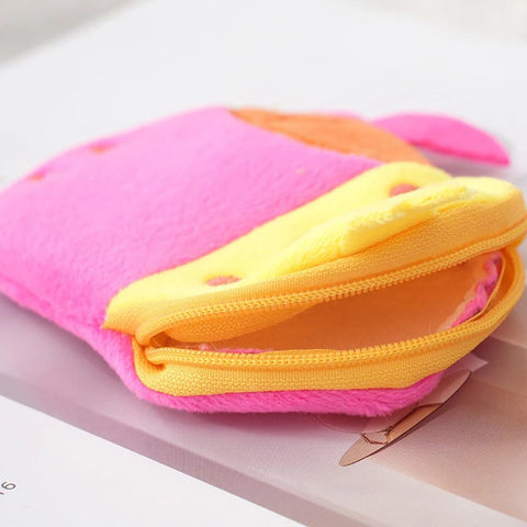 Children's Plush Parrot Wallet – Cartoon Small Bag for Coins, Earphones, and Accessories