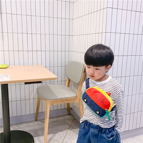 Children’s Car Design Belt Bag – Casual Shoulder Bag for Kids
