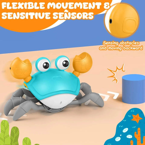 Interactive Crawling Crab Toy for Baby Tummy Time Fun Teeny Pandas