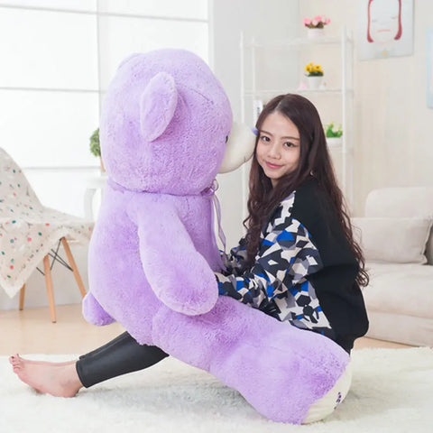 Giant Purple Bear Plush Toy - High-Quality Stuffed Lovely Animal Bear Doll
