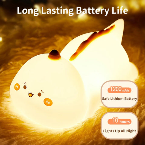 Dinosaur Silicone Night Light – Cute Animal Lamp for Kids and Adults!