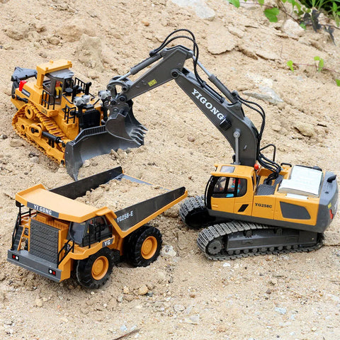 Remote-Controlled Construction Machinery Toys 1/24 - The Ultimate Construction Adventure! Teeny Pandas