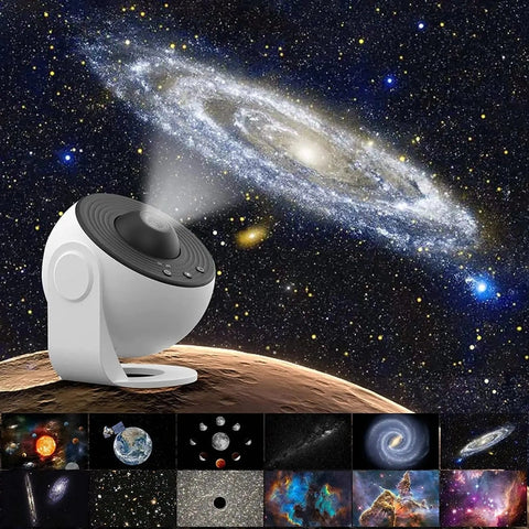 Galaxy Starry Sky Projector - 360° Rotate Planetarium Lamp for Kids Bedroom!
