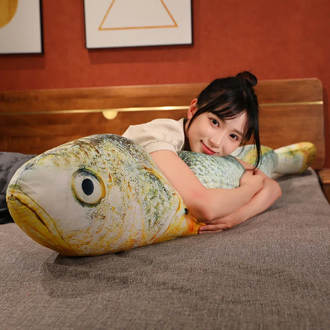 Giant Simulation Funny Fish Plush Toys – Yellow Croaker Pillow