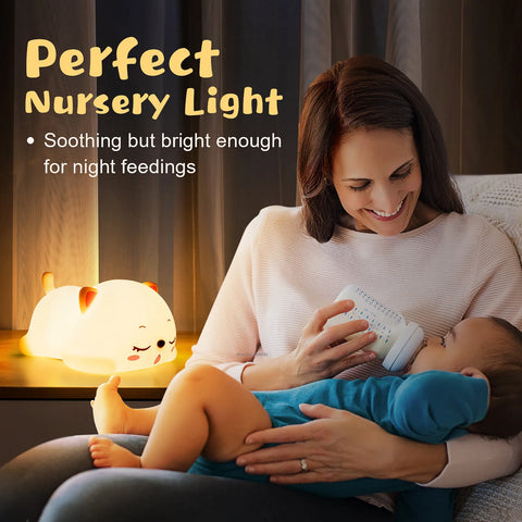 Cat LED Night Light Touch Sensor Remote Control