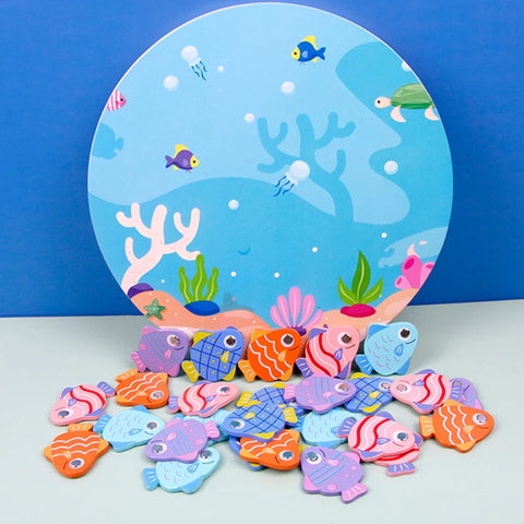 Montessori Wooden Magnetic Fishing Toy – Alphabet & Numeric Educational Game