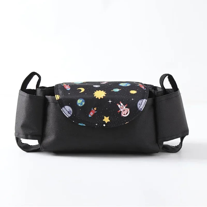 Stroller/Pram Bag Organizer - With Cup Holder Cover Teeny Pandas