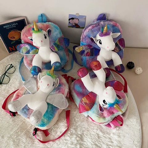 Toddler Backpack Stuffed Unicorn