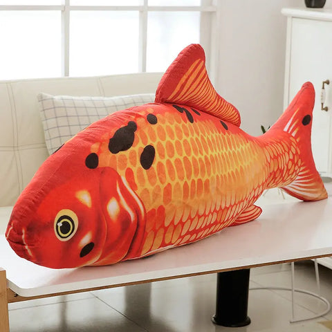 Fish Koi Carp Plush Toy – Lifelike Stuffed Aquatic Fish Pillow for Kids