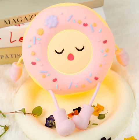 Adorable Donut Lamp - Silicone LED Night Light