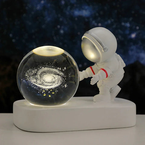 Astronaut Starry Sky Crystal Ball Night Light - Desktop Luminous Decoration!