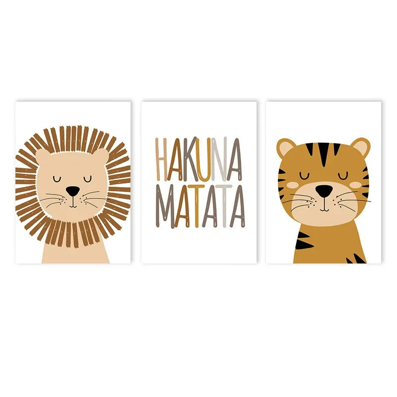 Kids Safari Animal Canvas Prints - Inspire Imagination and Creativity Teeny Pandas