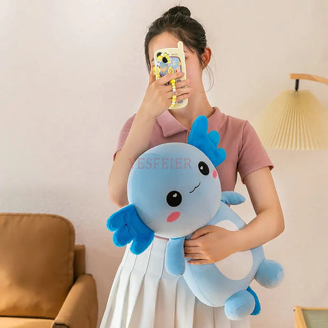 Cute Axolotl Plush Toy - Soft Stuffed Salamander Plushie