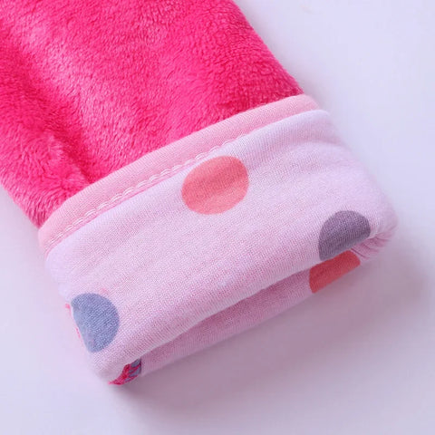 Kids Cartoon Bathrobe – Soft Hooded Flannel Bathrobe with Animal Ears