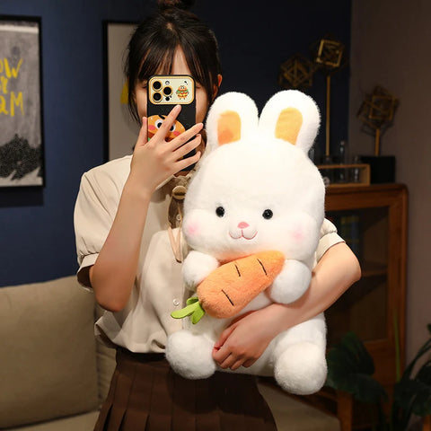 Kawaii Carrot Rabbit Plush Toys – Adorable Bunny Dolls Stuffed Pillows