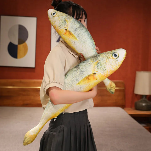 Giant Simulation Funny Fish Plush Toys – Yellow Croaker Pillow