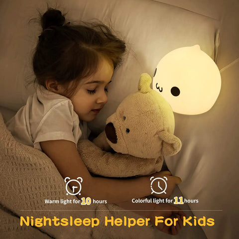 Mini Cute Water Drops Baby Night Light – 7 Color Touch Control