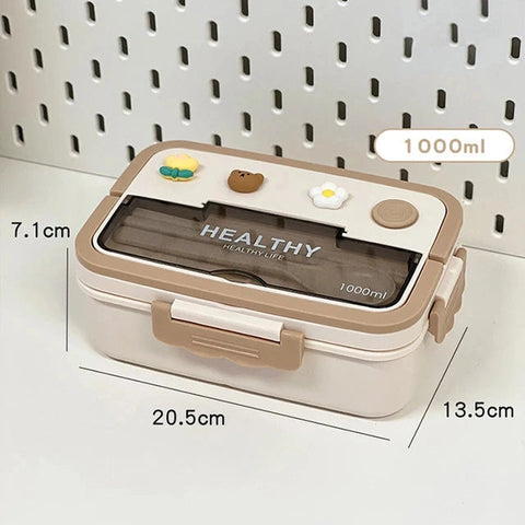 Kid’s Insulated Bento Lunch Box – Leakproof, Microwave-Safe! Teeny Pandas