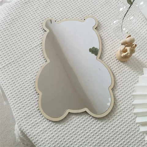 Cute Bear & Rabbit Shape Acrylic Mirror – Kids Room Decorative Wall Decor