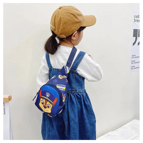 Kids Cartoon Dog Chest Bag – Mini Outdoor Shoulder Bag for Boys