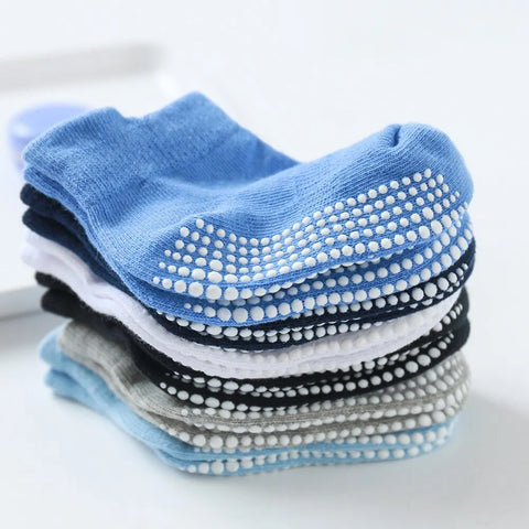 Cotton Baby Anti-Slip Boat Socks for Boys and Girls