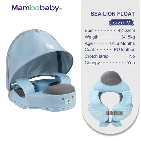 Blue Baby Swim Float - For Safe and Fun Swimming Experience! Teeny Pandas