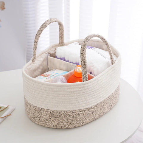 Multifunctional Cotton Rope Nappy Storage Basket