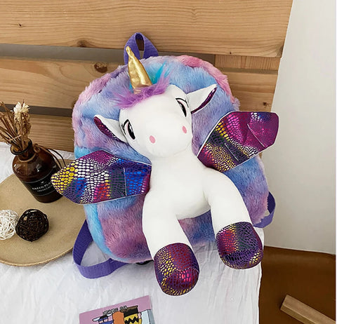Toddler Backpack Stuffed Unicorn