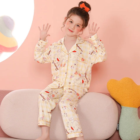 Kawaii Pajama Set for Girls – Cozy Autumn & Winter Sleepwear