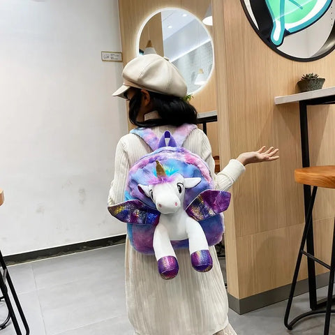 Toddler Backpack Stuffed Unicorn