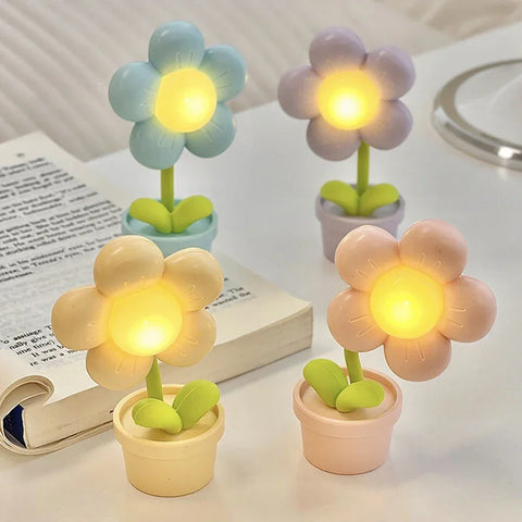 Mini LED Flower Night Light – Cute Small Table Lamp for Room!