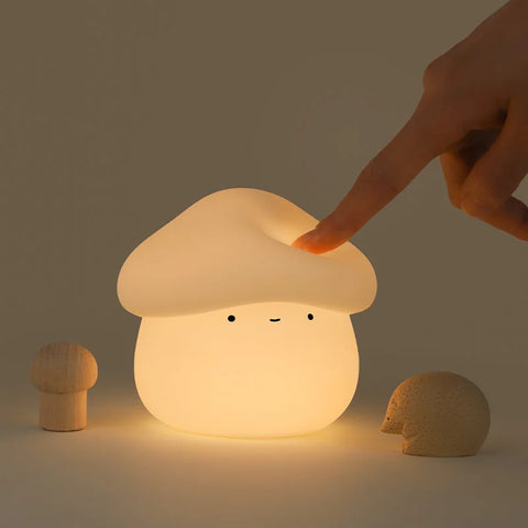 Mushroom Night Lamp - USB Charging, Dimmable, Timer Function