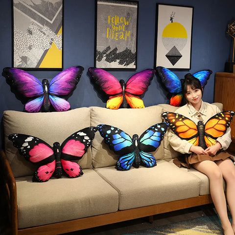Butterfly Plush Pillow Ornament - Perfect Sofa Pillow and Room Decor