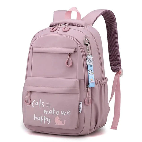Large Capacity Lightweight Nylon School Backpack – Waterproof and Breathable