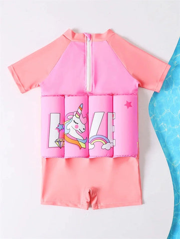 Kids Unicorn Floatation Swimsuit - With UPF 50 Protection! Teeny Pandas