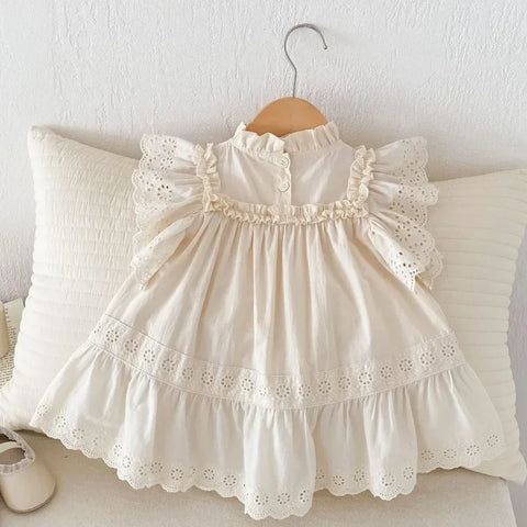 Baby Girl Christening Dress – White Baptism Lace Dress for Newborn & Toddlers